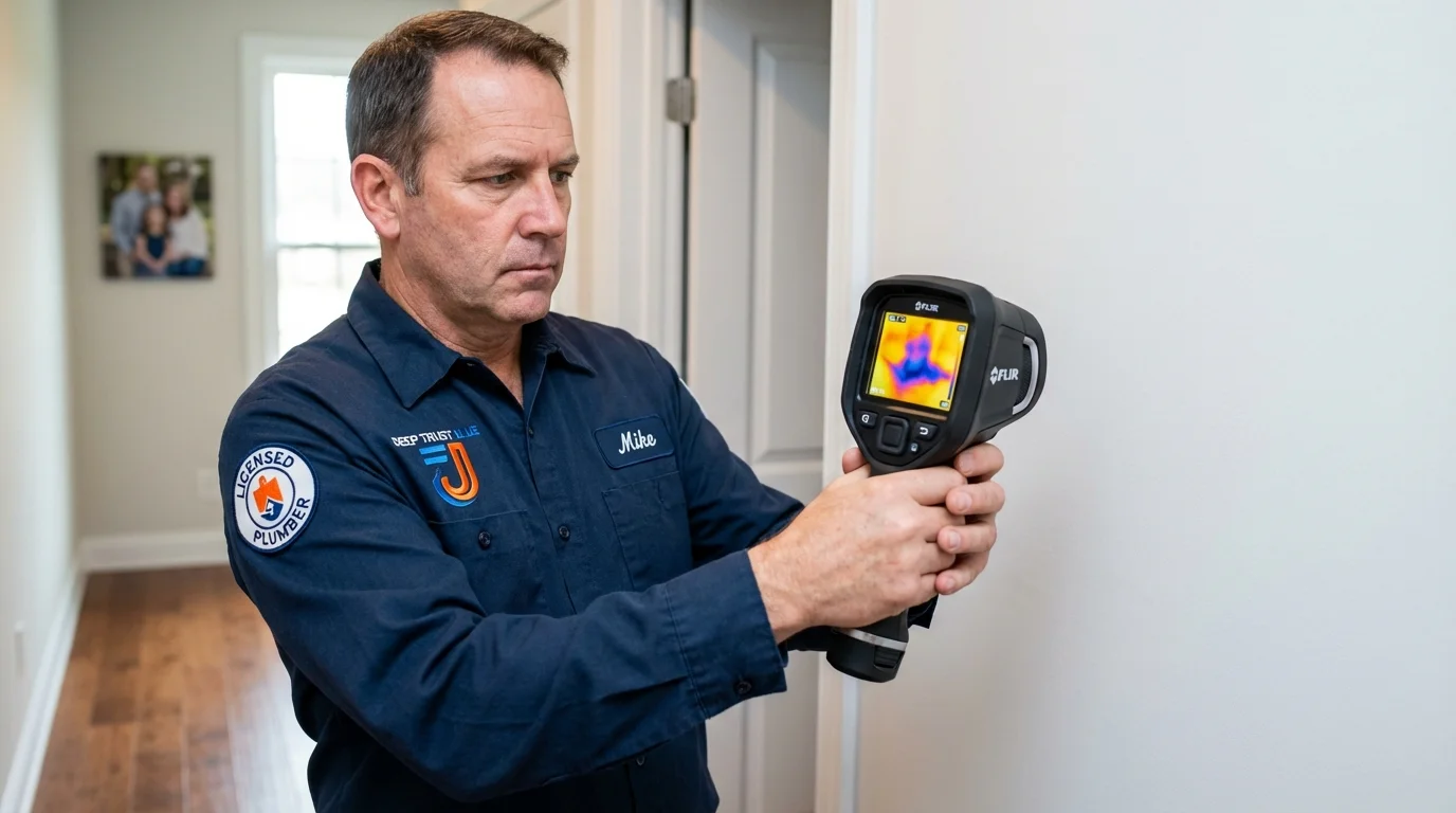Thermal imaging leak detection by Johns Plumbing LLC in Woodbine